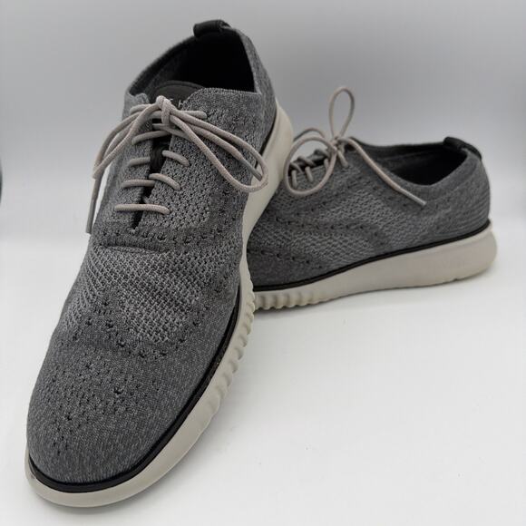 Cole Haan Shoes Mens Size 910 Oxford Zerogrand Grand.OS Knit Lightweight Gray - Picture 1 of 13